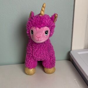 Build-A-Bear Sparkle Llamacorn Pink and Gold Unicorn Llama Plush Toy